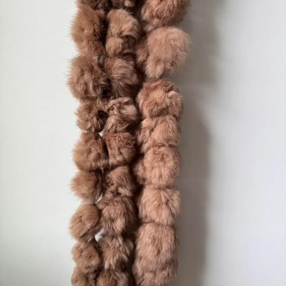 Rabbit fur scarf soft and